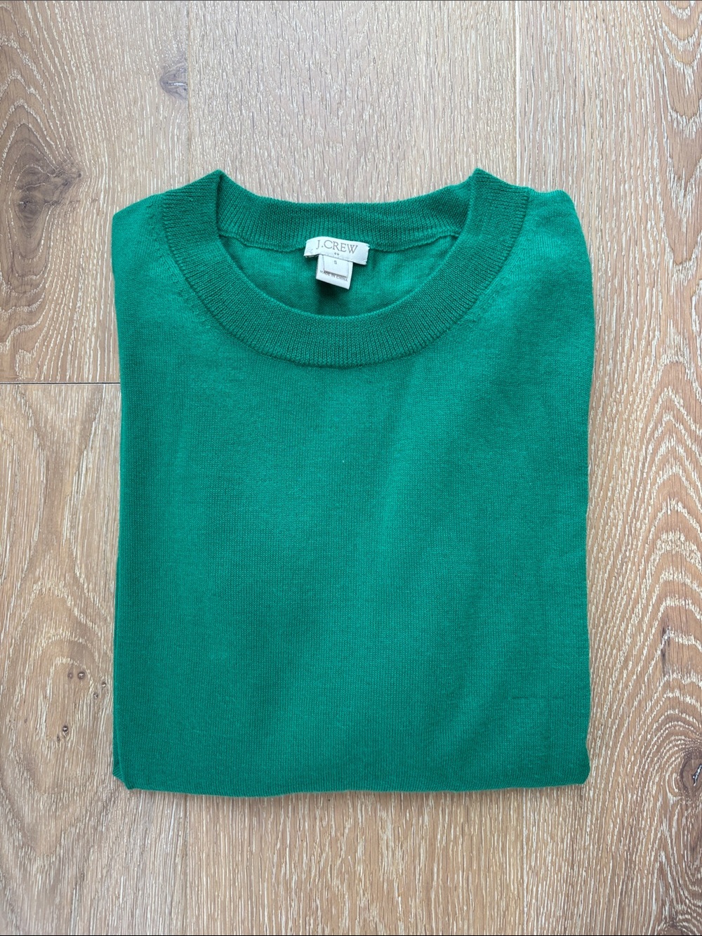 J. Crew Women’s Merino Wool Emerald Green Crewneck Sweater, size S